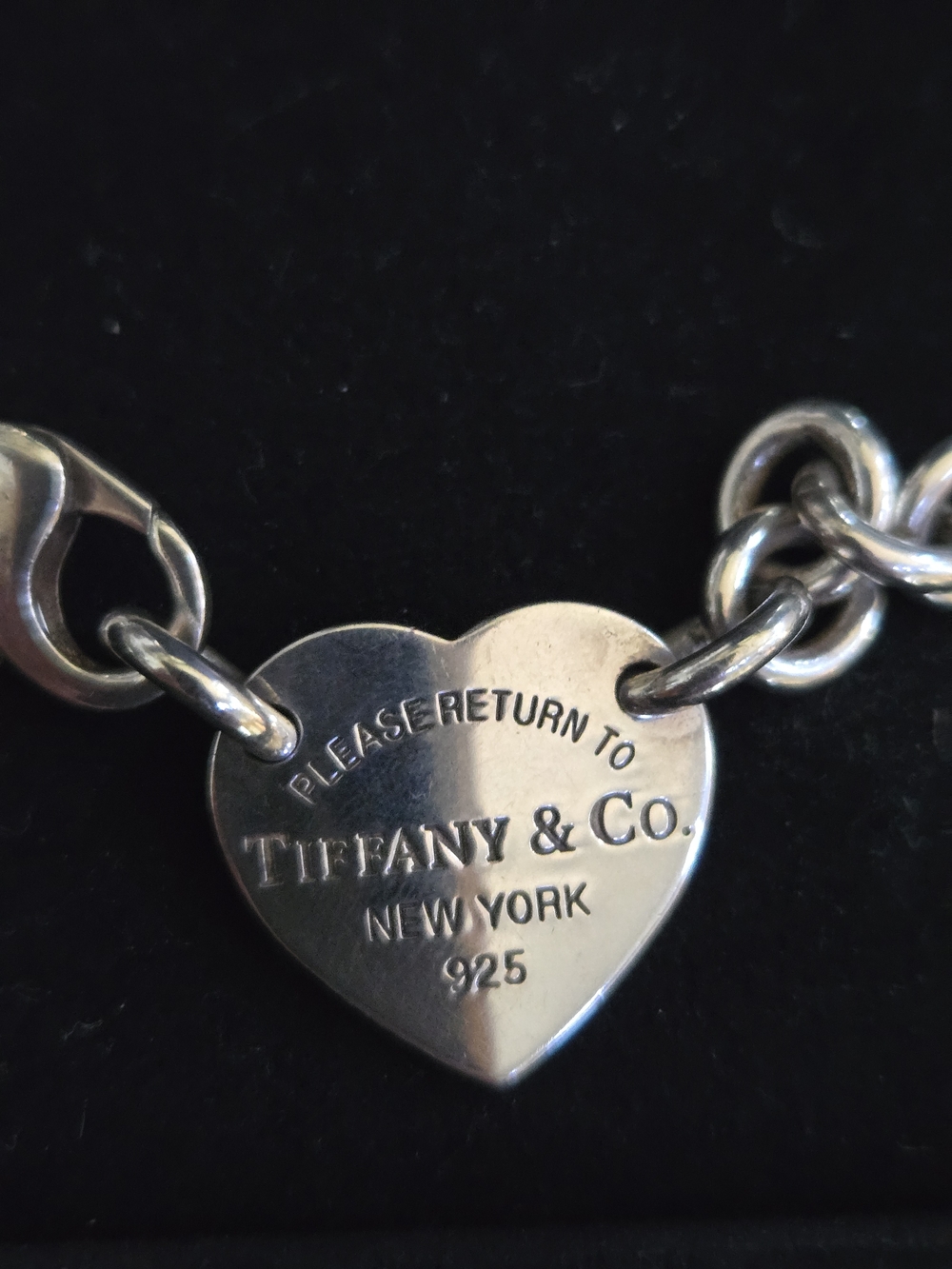 Tiffany & Co. Sterling Silver Heart Tag Bracelet - Silver